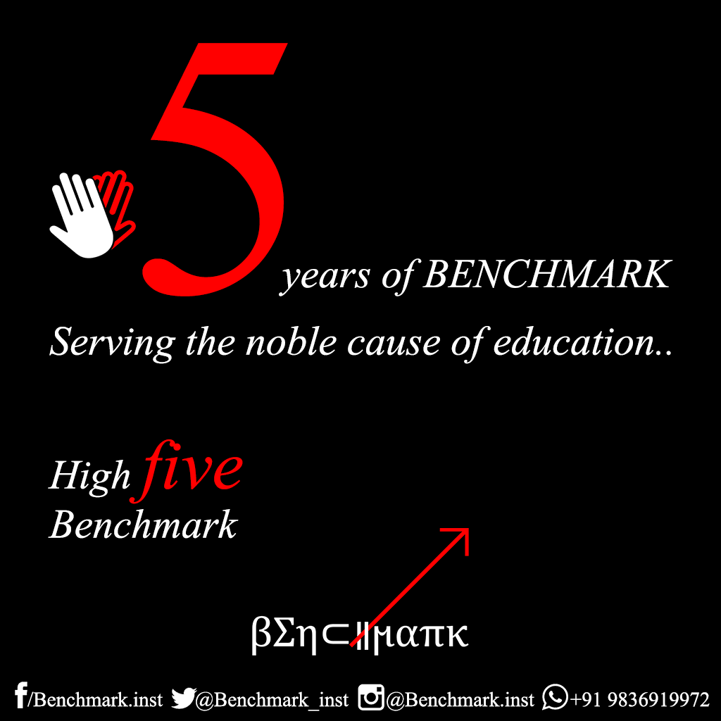 Benchmark_inst's tweet photo. 5 years of @Benchmark_inst
Serving the noble cause of education..
High five 🙏 https://t.co/tKzZgw2FMu