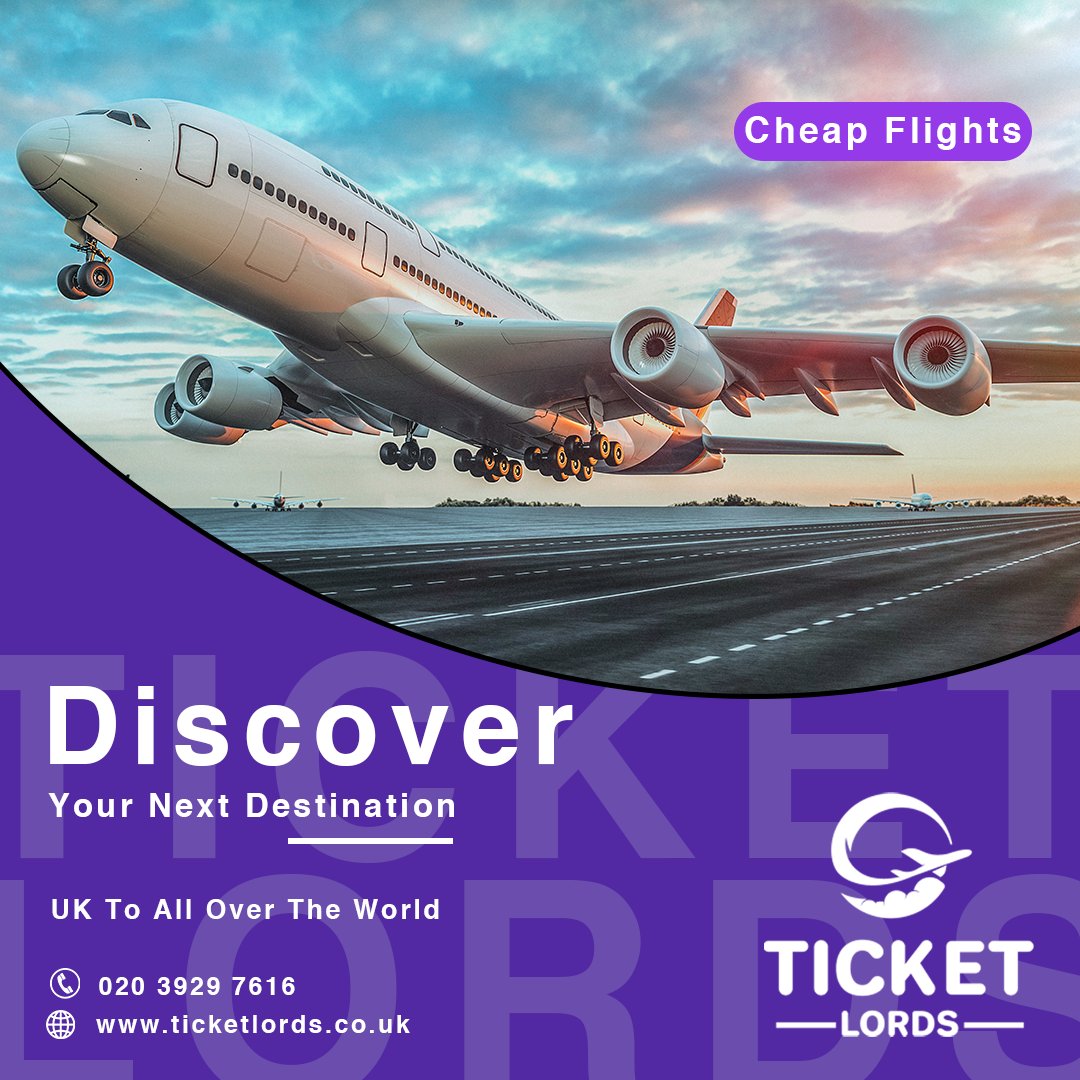 ticketlordsuk's tweet photo. Looking for the best deals on flights? Look no further! Book with us and enjoy unbeatable prices on all your favourite airlines. For a Flight search, visit https://t.co/fFs4kF9ly9 or call 02039297616.
#ticketlordsuk #FlightsFromUk #cheapflights https://t.co/CvifZBHpB9