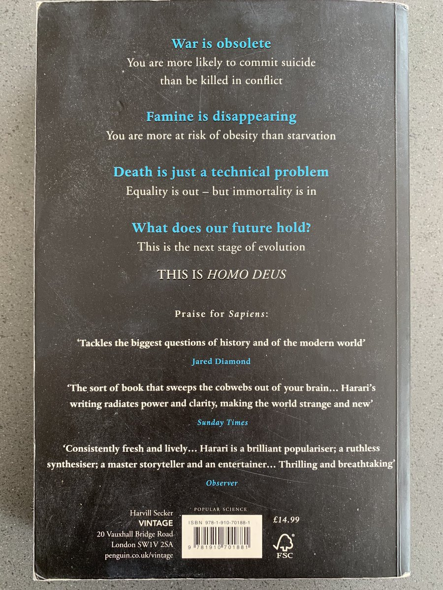 Impressive how the possible threats depicted in Homo Deus (useless class, deepfake, ..) are unfolding in front of us with ChatGPT. A must read book. 
#GlobalCooperationNeeded