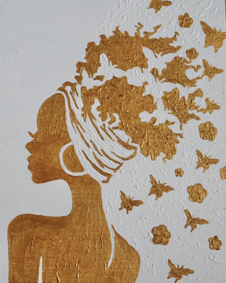 VibrantLook's tweet photo. Gold &amp; White vibes 🦋
🎨 https://t.co/IbIjSEjEAJ https://t.co/z1Gp4wKXzy