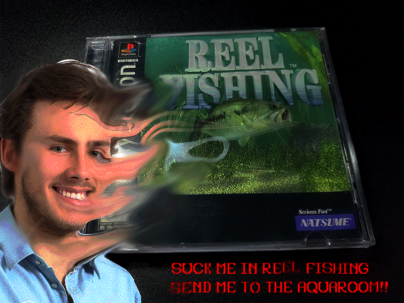 Karbonicc's tweet photo. I want to disappear into a copy of Reel Fishing for the Playstation 1 

this is what it'd look like as Reel Fishing for the Playstation 1 sucked out my soul and sent me to the Aquaroom forever https://t.co/jCtQkeH72N