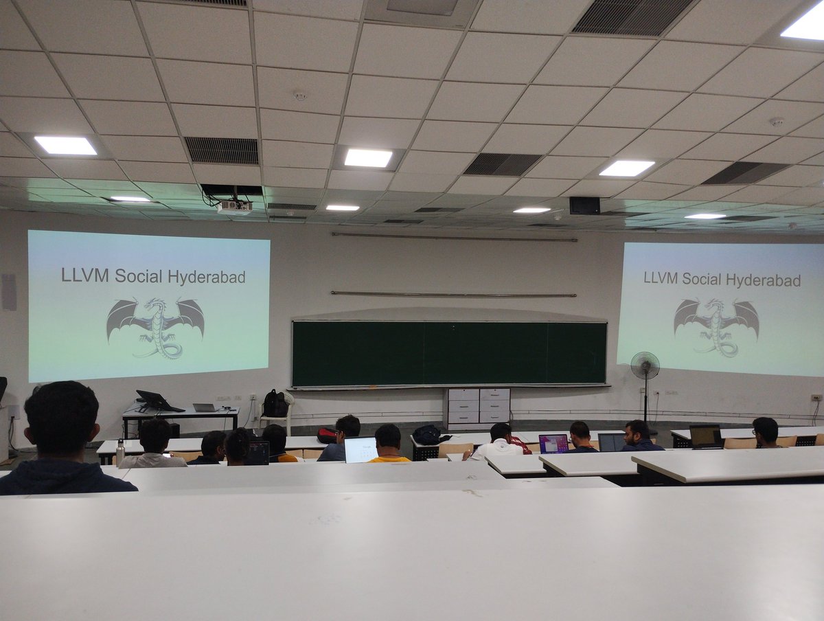 aadesh_gi's tweet photo. Prof. U. Ramakrishna from @IITHyderabad spoke about ML-driven compiler optimizations with IR2Vec at a talk arranged by LLVM(@llvmorg ) Hyderabad at @iiit_hyderabad. https://t.co/rOadZm9DgF