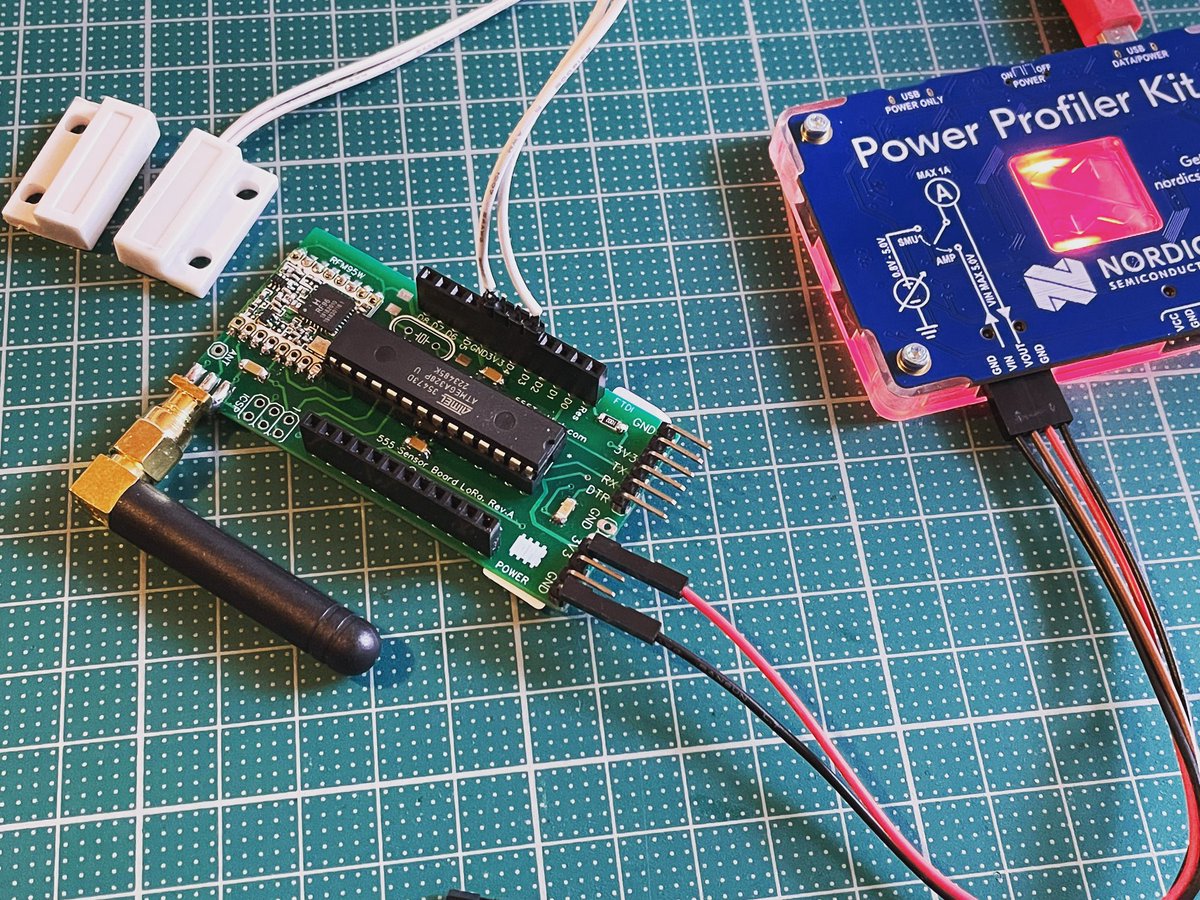arduinopraxis's tweet image. Analyzing power consumption with Power Profiler
.
LoRa Sensor Board with ATmega328 and RFM95W
.
@MicrochipMakes
@NordicTweets
#sensor #node #lora #power #powerprofiler #prototype #atmega #microchip #atmega328 #arduino #electronics #workshop #maker #diy