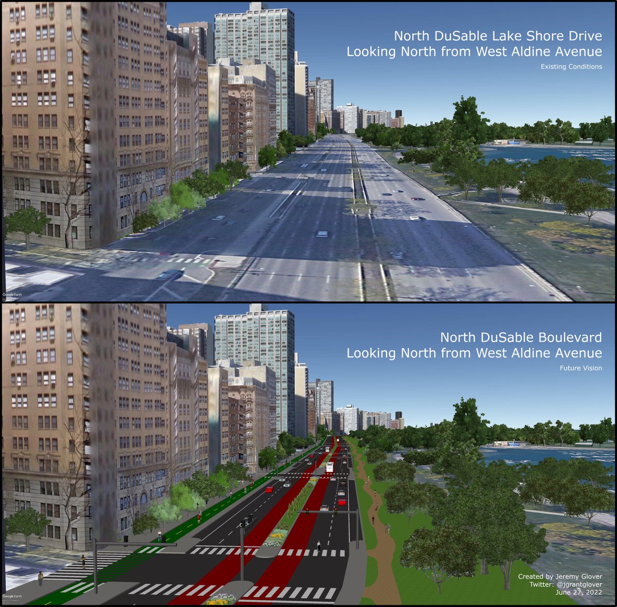 JGrantGlover's tweet photo. BREAKING: Today, IDOT Secretary Omer Osman was joined by Mayor Lori Lightfoot and Rep Mike Quigley (IL-5) to unveil new plans for North DuSable Lake Shore Drive.

"This groundbreaking highway-to-boulevard conversion puts Illinois on the cutting edge of resilient design," he said. https://t.co/xEjEPfb3JY