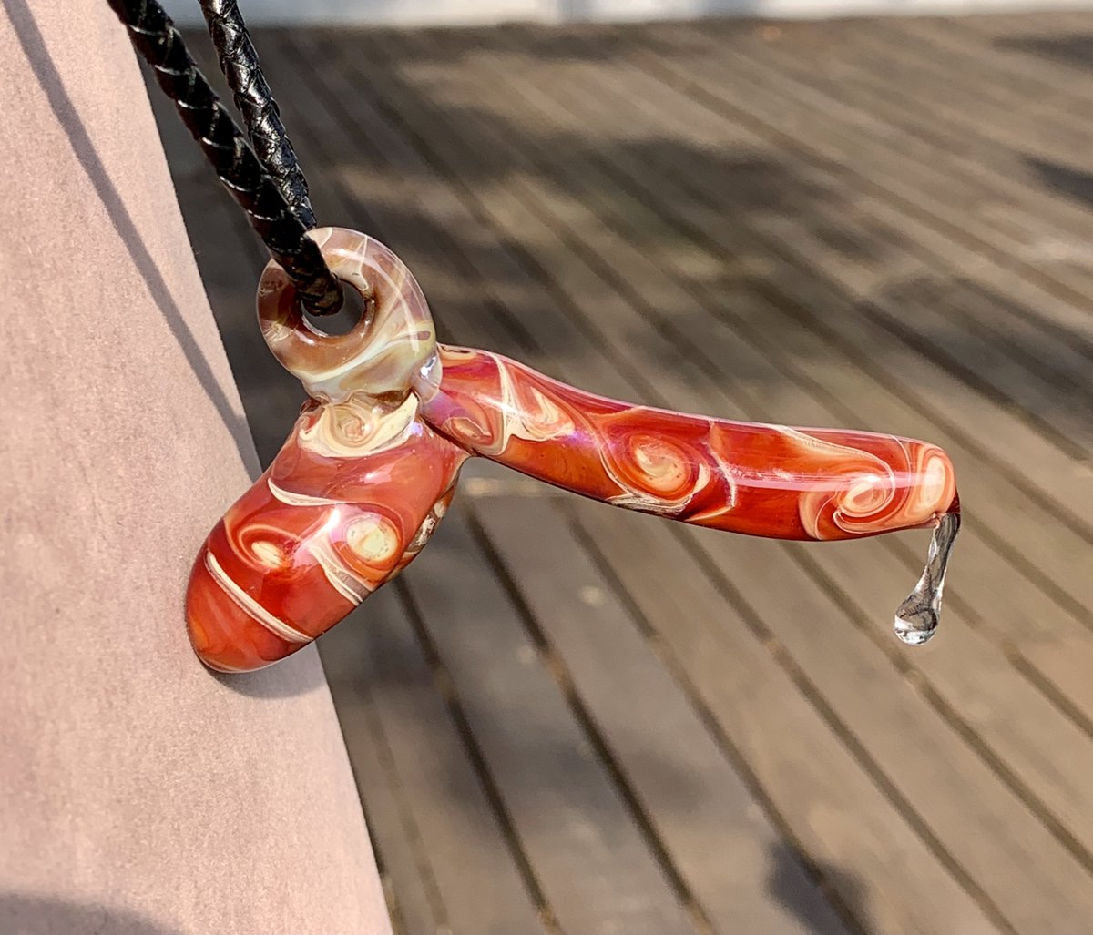 OneGayBear1's tweet photo. #Sold and #shipped this beauty of a #bigcock, #dripping with #cum to Longmont, CO!  

#handmade #erotic #glass #penis #dong #phallus #gaymen #gayinterest #penispendant #pendant #lampwork #boro https://t.co/phMt73Atxa
