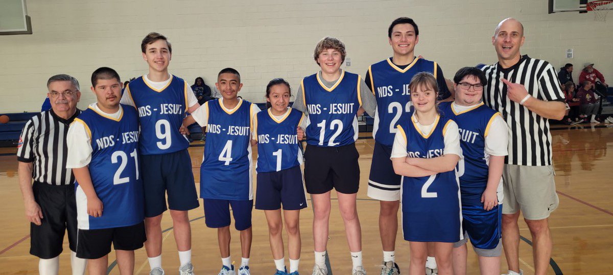 Notre Dame School of Dallas and Jesuit Unified Sports Basketball having a great season of fun, friendship, and teamwork! #jesuitdallas #notredameschoolofdallas #specialolympics