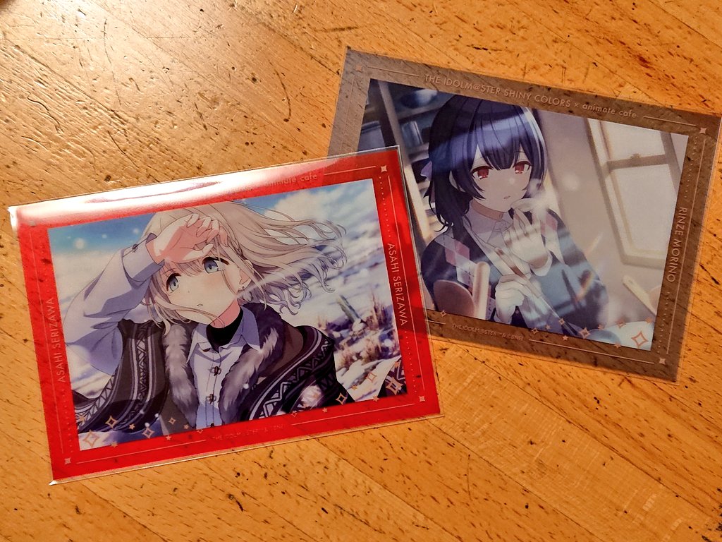 杜野凛世 ,芹沢あさひ 「ミニクリアポートレート 良〜! 」|こがね（井上 蛙）のイラスト