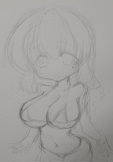 おしごとまえのうちのこらくがき。トリカさん。 