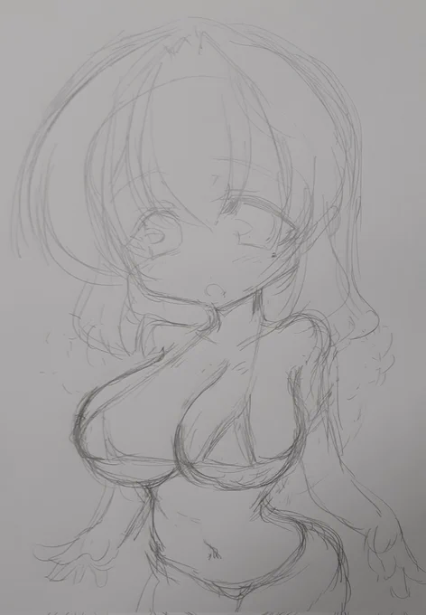 おしごとまえのうちのこらくがき。トリカさん。 
