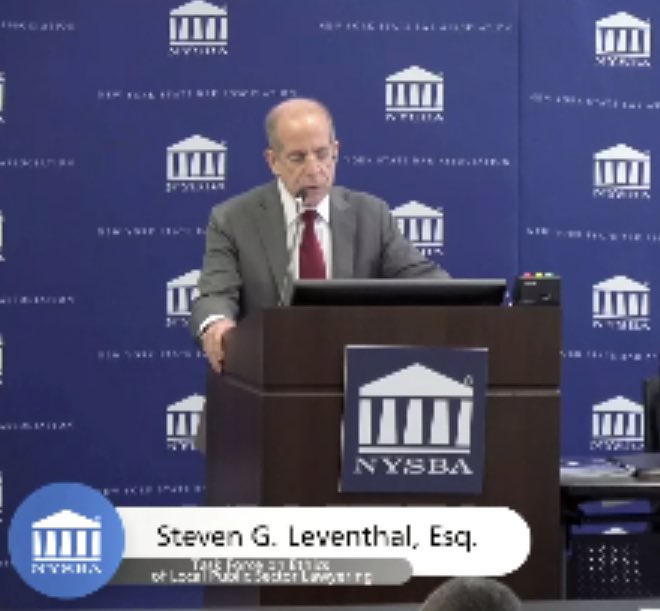 taa710's tweet photo. Steven Leventhal, co-chair of the Task Force on the Ethics of Local Public Sector Lawyering, presented on the team’s mission, composition, and goals. Focus: ensuring that ethical obligations  facing lawyers in this practice area. @NYSBA thank you for the informational report. https://t.co/ag0ZyewkO6