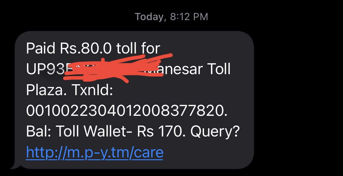 VDonderia's tweet photo. Dear @Paytm .
I receive toll plaza deductions from gurgoan while my vehicle is in Uttar Pradesh. paytm fasttag users are experiencing lots of scams . Would you kindly assist here. https://t.co/71JSu4iCl7