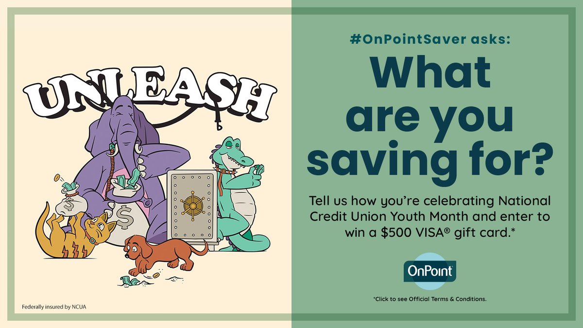 What would you and your children save for if you won $500? Share with us and enter them for a chance to win a $500 Visa Gift Card!* #OnPointSaver

*View Official Terms and Conditions and enter for a chance to win here: bit.ly/3nF101e