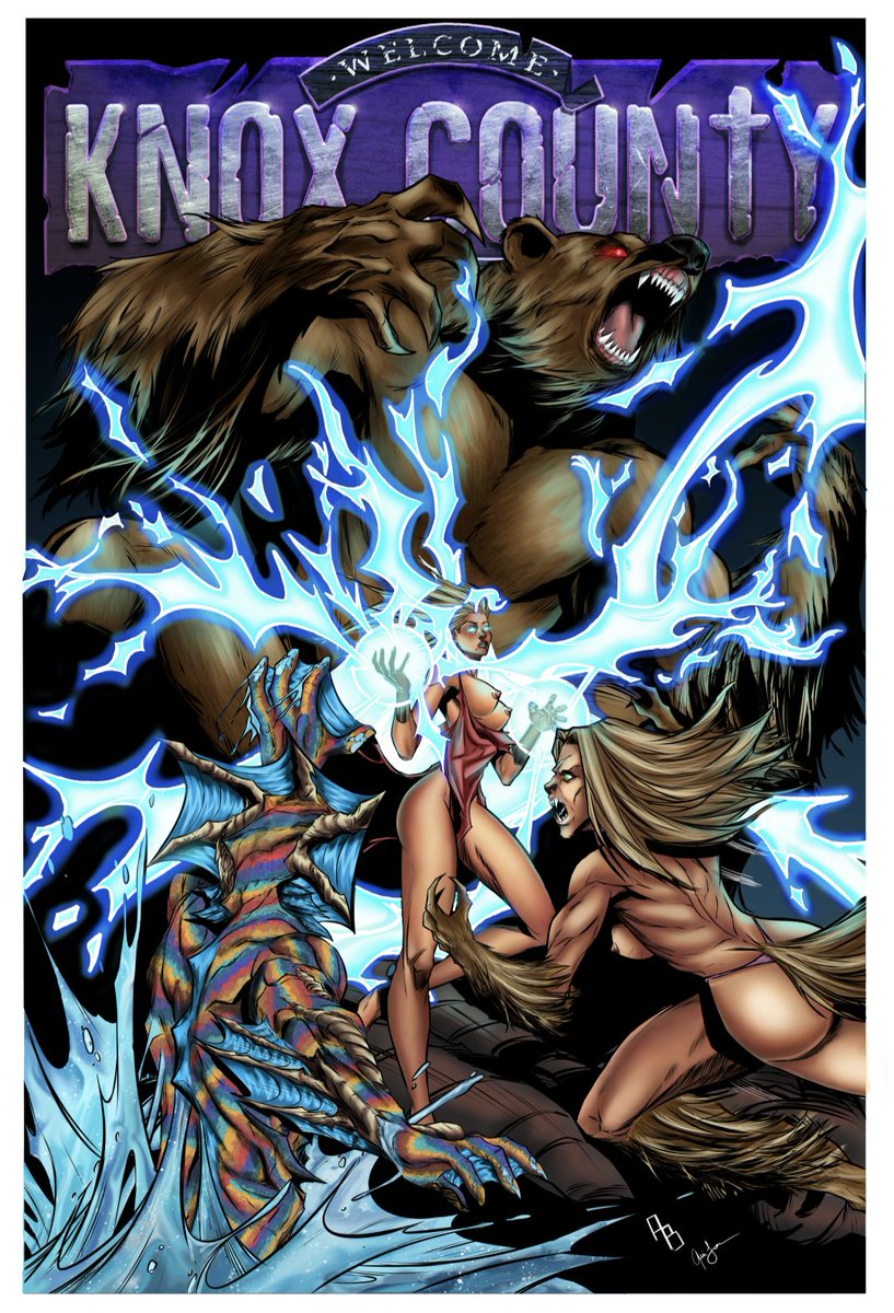geri_lou's tweet photo. These are 4 #covers I #colored for #Knoxcountycomic.... There are 17 covers in total for #knoxcounty... https://t.co/V1xZ42KYQY