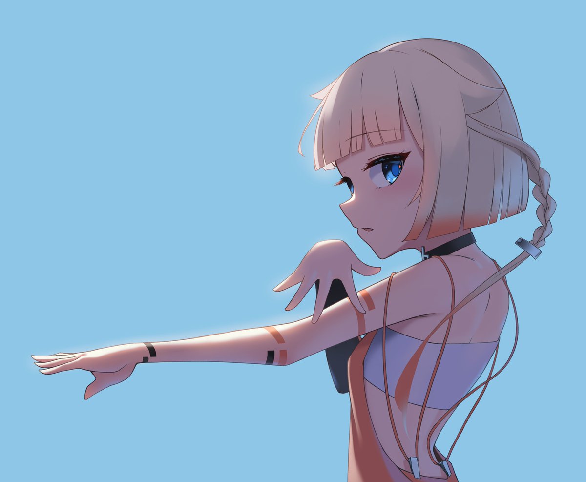 #毎月1日はOИEちゃんの日 
青いOИEちゃんの絵です
多分まだ1日だと思います 