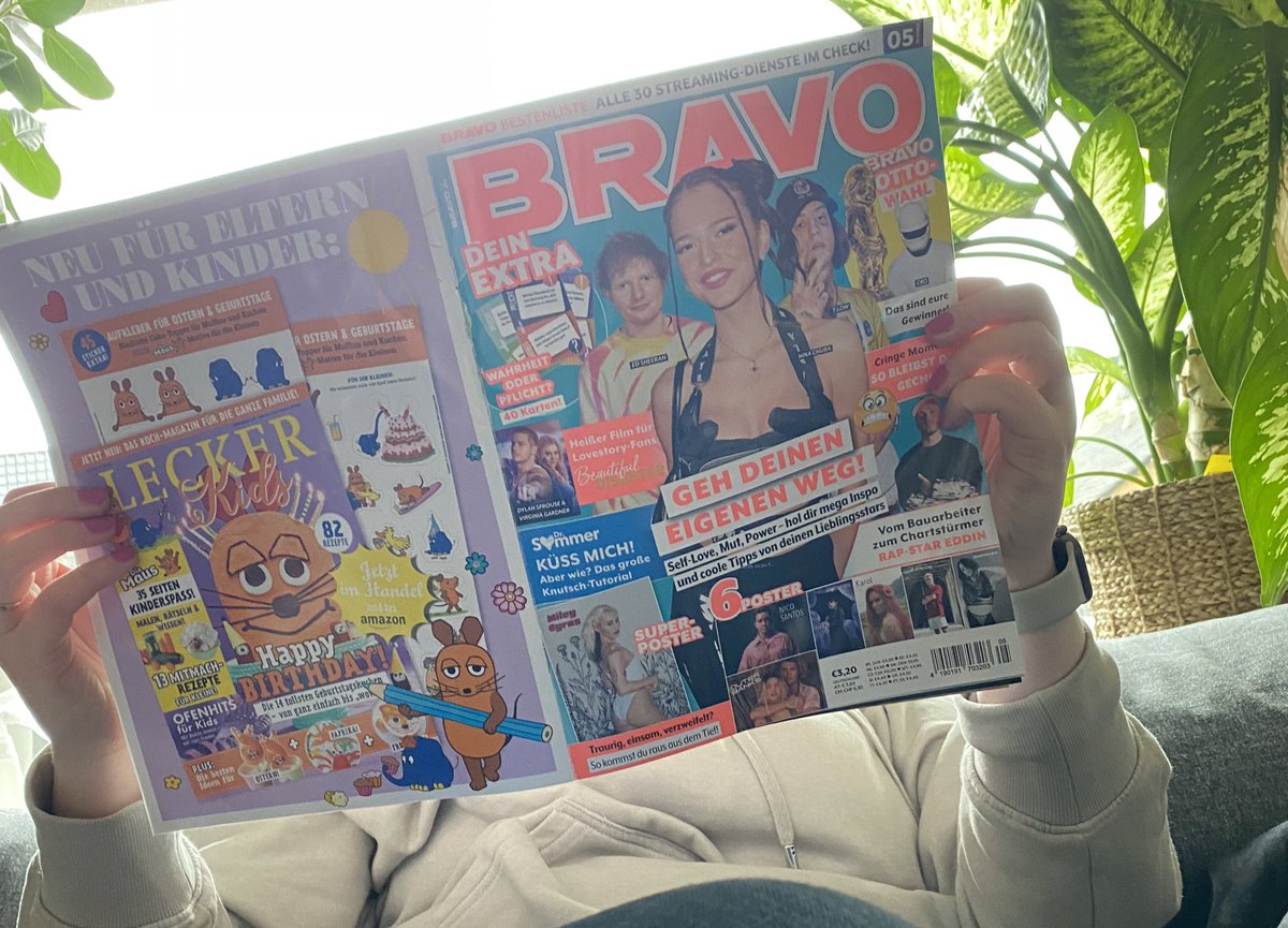 Falls sich irgendjemand alt fühlen will, kauft euch die Bravo. Ihr kennt von allen Stars vielleicht jeden 5. und schüttelt beim Rest den Kopf, weil die Social-Media-Sternchen sind.  😮‍💨