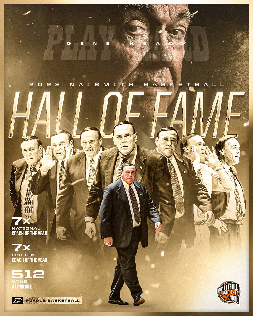 BoilerBall's tweet image. HIS TIME HAS COME! 

Gene Keady has received the call to be enshrined in the @Hoophall. 

#23HallClass x #BoilerUp 🚂