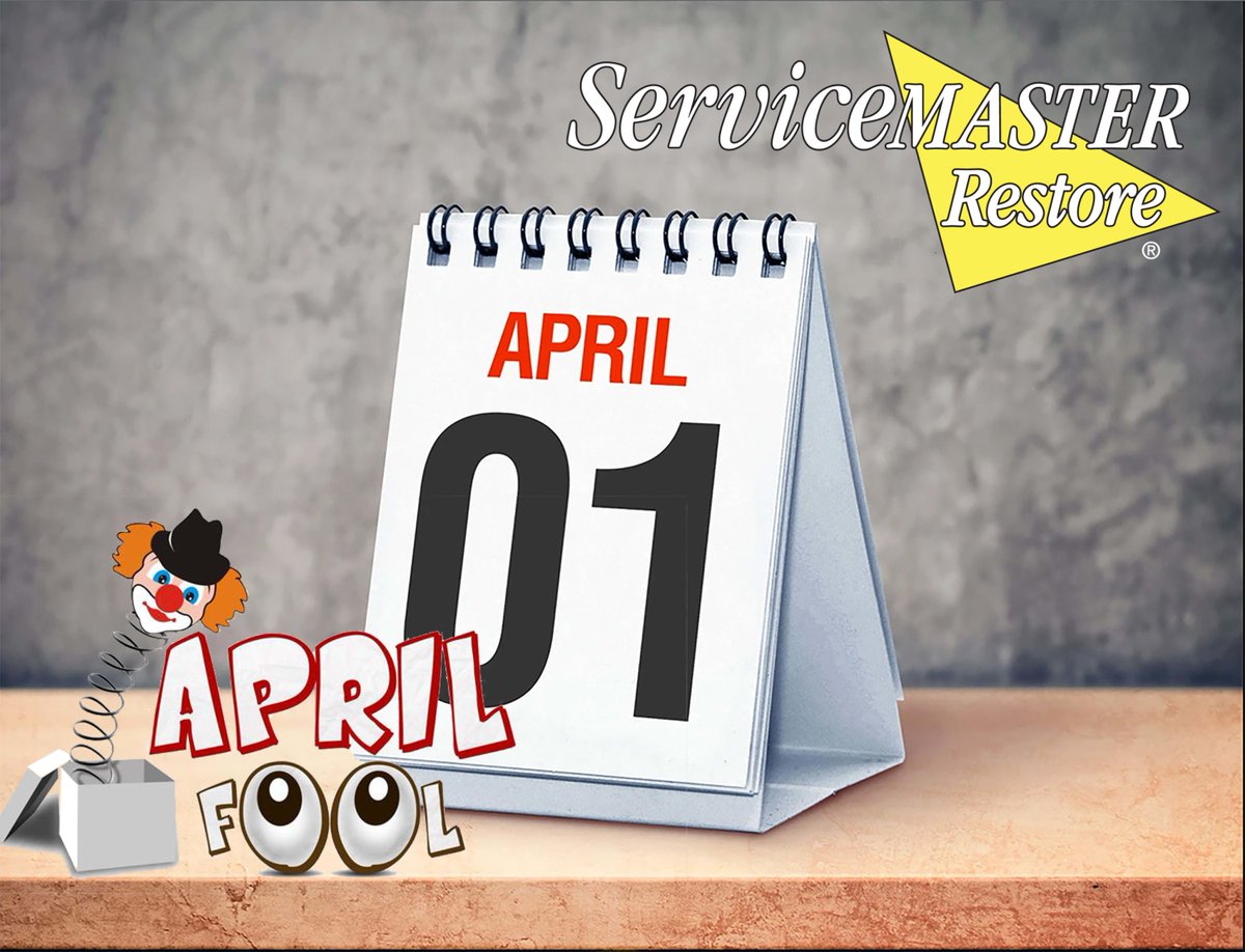 SMCbyTAR's tweet photo. Today is April Fool’s Day. Believe nothing and trust no one… just like any other day. ~Unknown
🔗https://t.co/D6kDMNnqnw
#servicemaster #waterdamage #firedamage #moldremoval #reconstruction #boardup #contentscleaning #packout #storageservices #watermitigation #moldremediation https://t.co/I10zxCNbPt