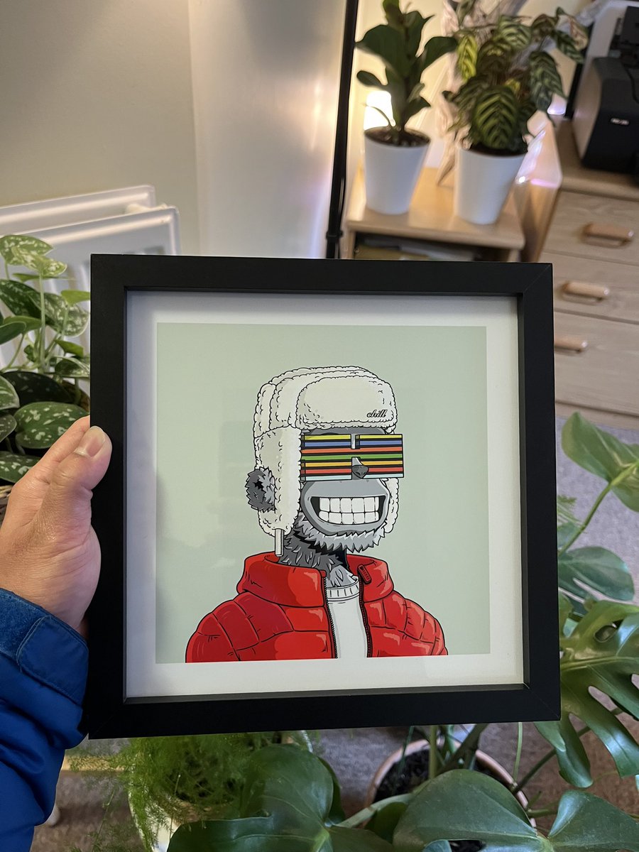 momochowmein's tweet photo. Damn! a framed copy of my cherry puffer looks fire! 🔥🔥

What y'all think, @y00tsNFT fam? 💫

@frankdegods #y00ts #DeGods #PolygonCommunity #polygonNFTs #NFT #NFTCommunity #EthereumNFTs #ethereum #crypto #solana #SolanaCommunity #SolanaNFTs @y00ts_smile @CherryPuffer @delabsxyz @DeGodsNFT @BTC_DeGods @opensea #MagicEden @MEonPolygon