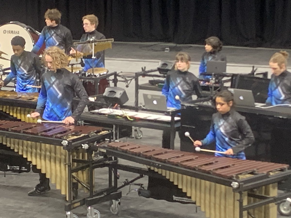 r8escjohn's tweet photo. Elkhart Percussion Ensemble wit their ‘New World Dances’ performance in PSCA 
#indianapercussion #ipastatefinals #kidsBeingAWESOME #ipastate2023 https://t.co/R3R3FUaHAz