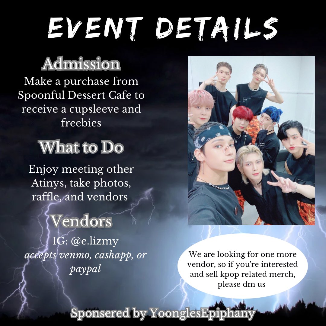 STLCupsleeves's tweet photo. Get ready for Ateez day in St. Louis!! So many people requested for an Ateez event so we are so excited that it's finally happening! See you on April 16th at Spoonful!

#ateez #ateezday #ateezstlouis #ateezcupsleeveevent #kpop #kpopstlouis #kpopevent https://t.co/AaTButI7of