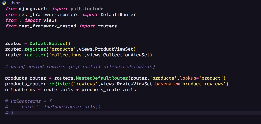 anil_code_808's tweet image. Concept of Nested Routers
drf-nested-routers from rest_framework
Full Example with the use of nested routers
overwriting the get_querset() method in viewset

#django