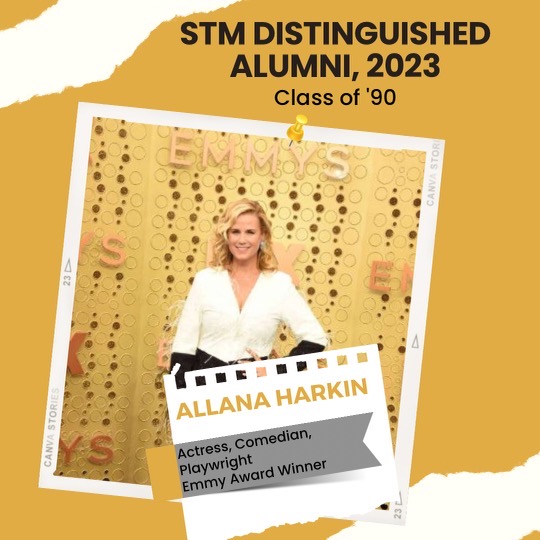 stmcssalumni's tweet photo. ⚔️ Congratulations to actress, comedian, playwright, and Emmy Award Winner, Allana Harkin, one of the recipients of the STM Distinguished Alumni Award. 

Celebrate distinguished alumni at the Gala Dinner on April 27 at Carmen’s.

Purchase a ticket at https://t.co/wNqgfVcTMS. https://t.co/XbOFG6hHPc