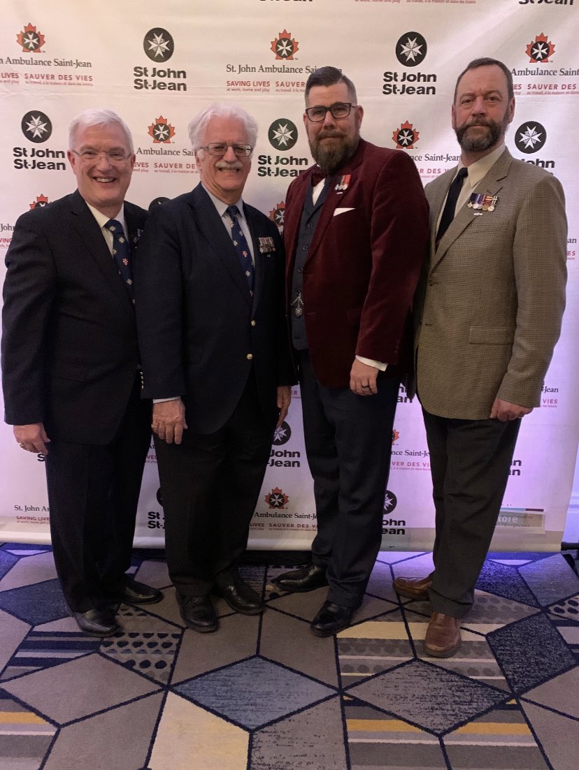 jburgoin's tweet photo. Past, current, incoming and future presidents of the Royal Heraldry Society of Canada gathered at @C4Ocon this weekend for a great conference @RHeraldrySC @SJAOntario #heraldy https://t.co/tHZMDbgc8T
