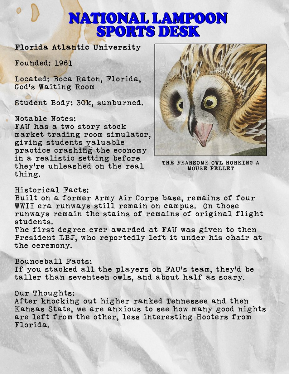 With 4 campus visits in 5 days, our intrepid field reporter submitted the following school profiles, along with $23,657 in suspect expenses. Sadly, NL does not cover elective plastic surgery, name changes, or personal loans from guys named Vin the Shark #Bounceball #MarchMadness