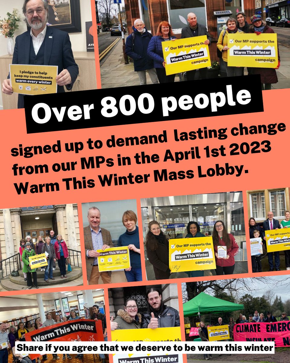 The #WarmThisWinter Mass Lobby has been a monumental day! Over 800 people signed up to demand lasting change and countless MPs signed the #WTWPledge 🧡 The British public have made their feelings clear. We demand to be warm this winter, and every winter. Share if you agree! 📢