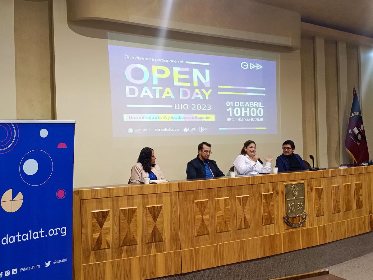 OpenlabEc's tweet photo. ☺️🎉 ¡El Open Data Day es hoy! Estamos en el "Auditorio 1 EARME (5to piso) – Escuela Politécnica Nacional"
Revisa el cronograma que tenemos para hoy 🔗 https://t.co/D87DcHyA56
#opendataday #datalatorg
#escuelapolitecnicanacional https://t.co/QjYup31NvD