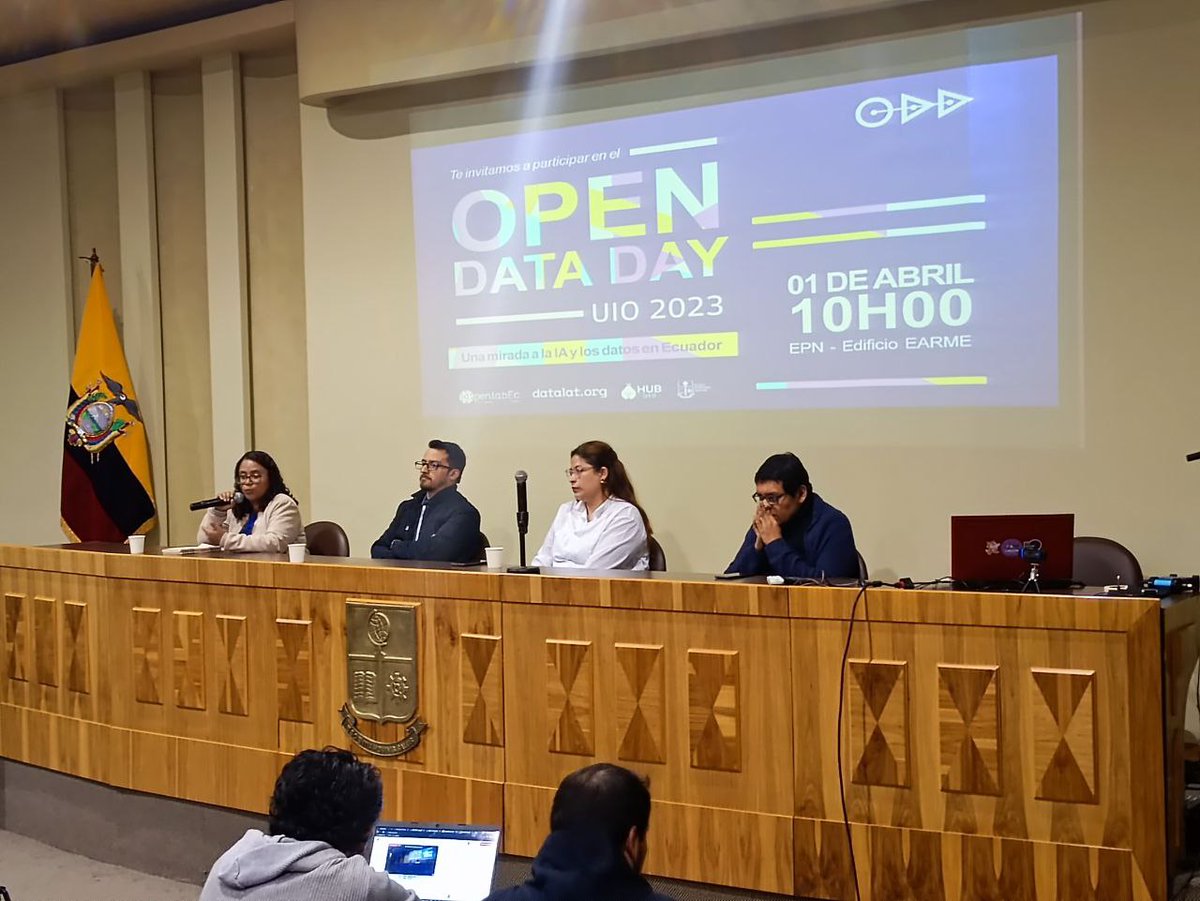 OpenlabEc's tweet photo. ☺️🎉 ¡El Open Data Day es hoy! Estamos en el "Auditorio 1 EARME (5to piso) – Escuela Politécnica Nacional"
Revisa el cronograma que tenemos para hoy 🔗 https://t.co/D87DcHyA56
#opendataday #datalatorg
#escuelapolitecnicanacional https://t.co/QjYup31NvD
