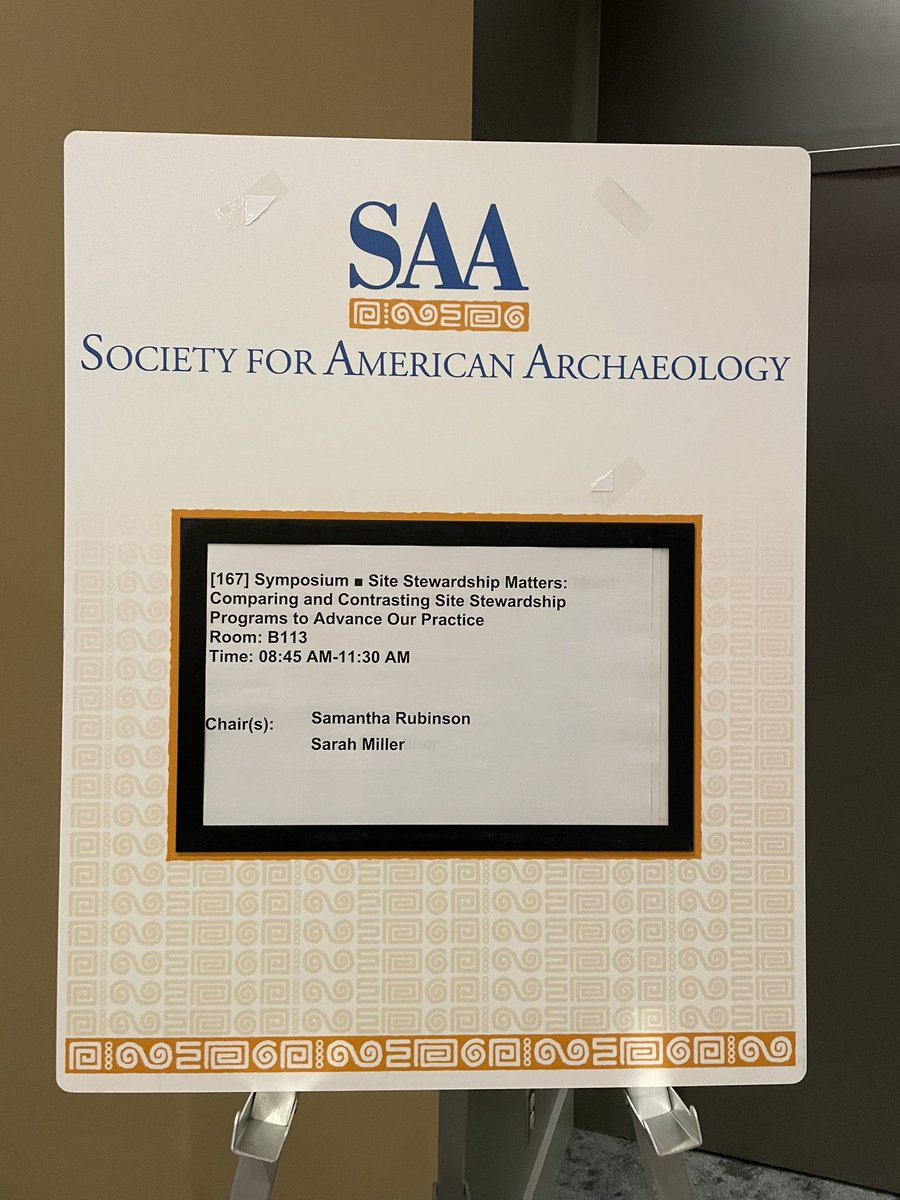 semiller88's tweet photo. What’s the buzz? #SiteStewardship is happening NOW #s167. Come here about programs in 33 states/countries and how you can get a program going in your state/city/river/park. #pubarch #sAA2023 @SAAorg https://t.co/9SuFJW3bKk