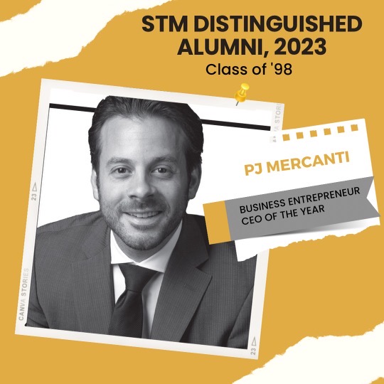 stmcssalumni's tweet photo. ⚔️ Congratulations to business entrepreneur and CEO of the Year, PJ Mercanti, one of the recipients of the STM Distinguished Alumni Award.

Celebrate PJ and other distinguished alumni at the Gala Dinner on April 27 at Carmen’s.

Purchase a ticket at https://t.co/wNqgfVcTMS. https://t.co/zHQZhEIQAv