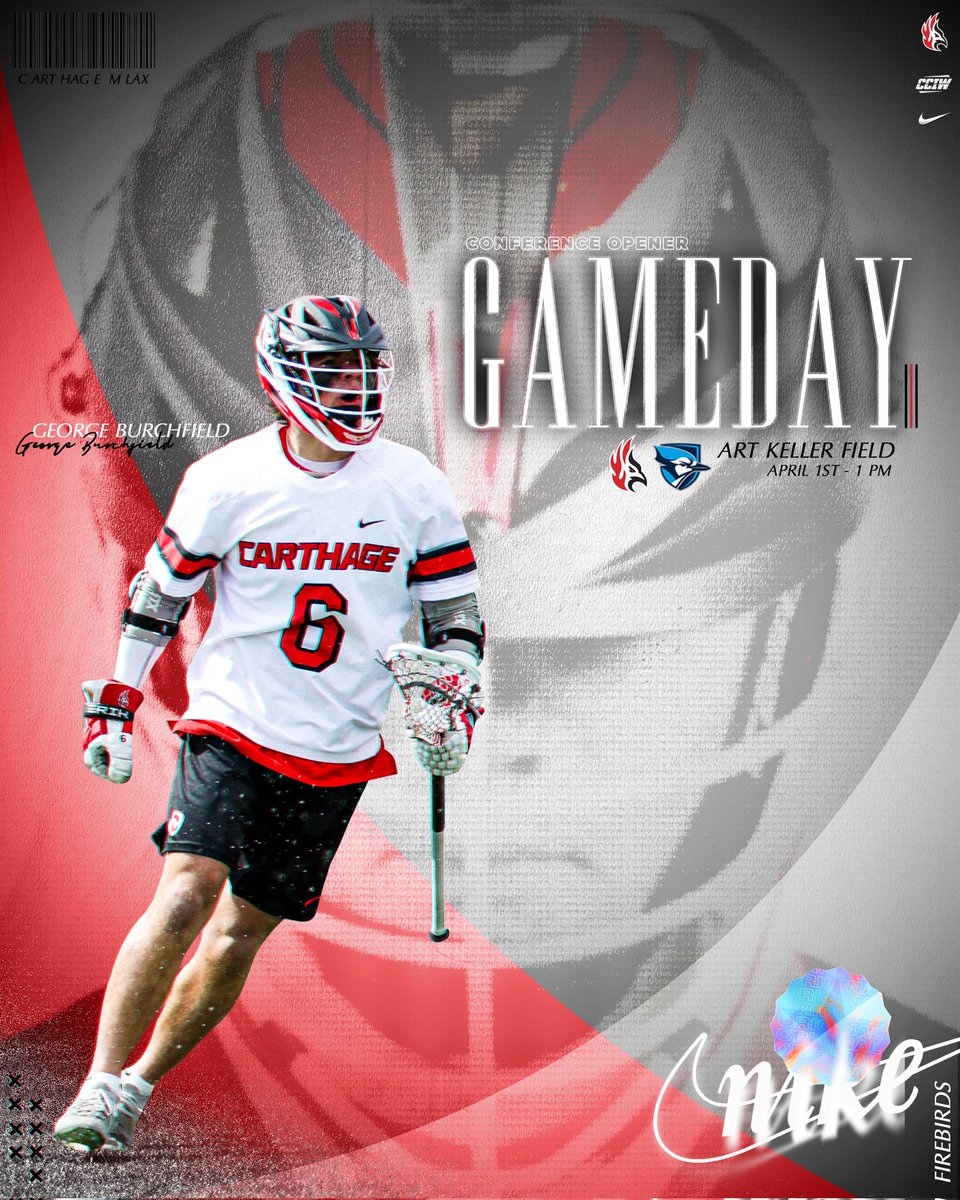 carthagesports's tweet photo. 🔥 GAMEDAY 🔥

hamburgeor and @carthage_mlax open conference play, taking on Elmhurst TODAY 

🗓 Apr 1
⏰️ 1 p.m. 
📍 Art Keller Field 
💻 https://t.co/ReUw11gAjH
📊  https://t.co/I8FXZchiVb

#FuelTheFlame https://t.co/7ir01b2L8b