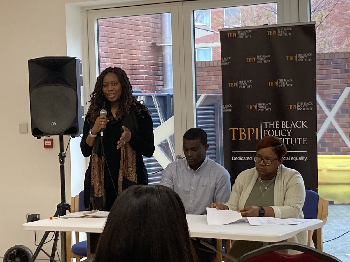 Great meeting today for #TheBlackPolicyInstitute on #EmpoweringBlackcommunities

Wonderful speakers like <a href="/Miatsf/">Miatta Fahnbulleh</a> <a href="/ppvernon/">Patrick Vernon</a> and <a href="/Femi_Sorry/">Femi</a> discussing how we can make life better for Black communities. 

I spoke on the need for Black residents to self-organise to demand change.