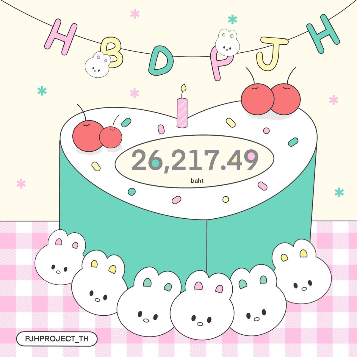 PJHPROJECT_TH's tweet photo. ꒰♡꒱ UPDATE ยอดโดเนท🎂 
วันที่ 01/04/23 เวลา 22:38 น.

🐰 26,217.49 บาท🎉

เช็คสถานะได้ที่
🔗https://t.co/DX4rsaSFkG

----- ปิดโดเนท -----

💚💛💖
#PJH_BDAYPROJECT2023_TH https://t.co/Sxh1hSEbiR