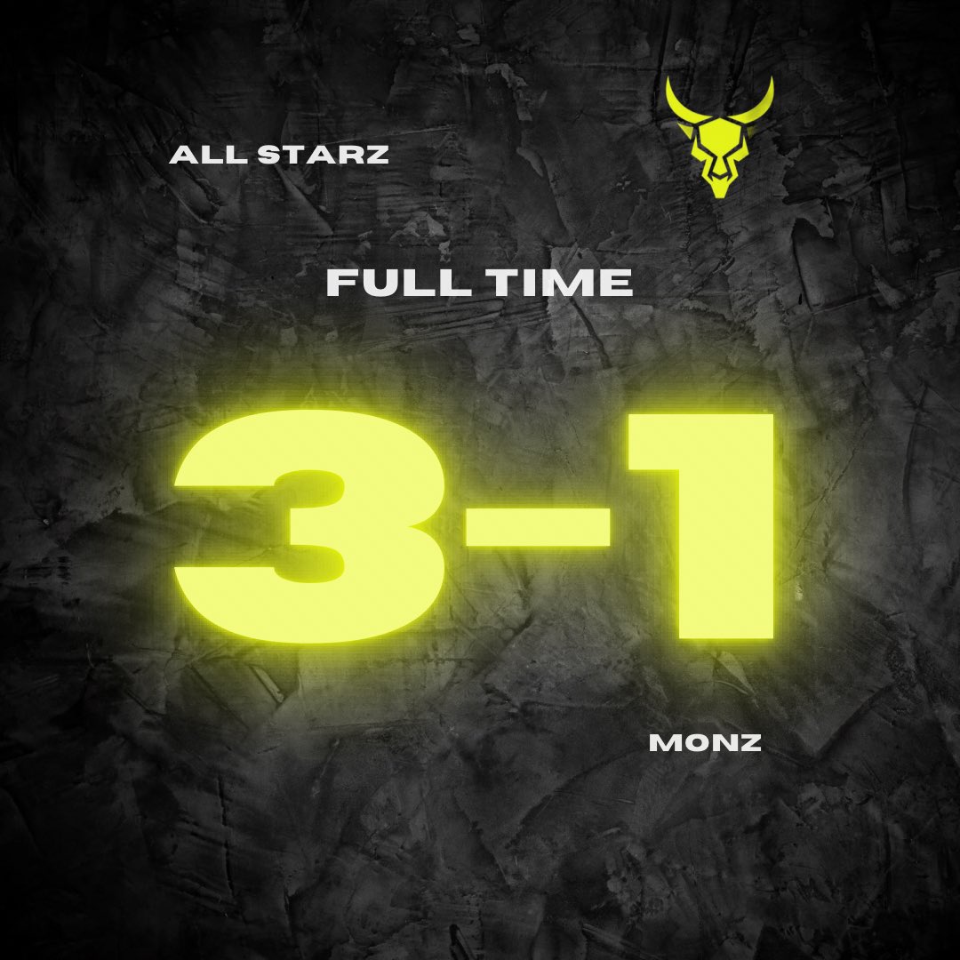 amgballerzfc's tweet photo. OUR UNBEATEN RUN IN THE LEAGUE HAS FINALLY COME TO AN END. MASSIVE WELL DONE TO @allstarzfcbts , A WELL DESERVED WIN. WITH 2 GAMES TO GO, ITS GOING TO THE WIRE. CAN THE BOYS TURN THIS POOR RUN OF FORM AROUND AMD SECURE THE LEAGUE TITLE? #AMGWay https://t.co/gTg4f56tjE