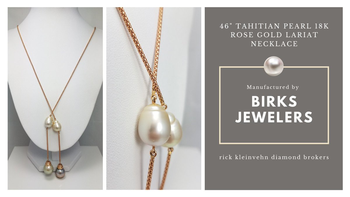 ⚪️ ONLY $865! ⚪️
Excellent Birks Jewelers 46' Tahitian Pearl 18k Rose Gold Lariat Necklace!
facebook.com/rickkleinvehnd…
#rickkleinvehndiamondbrokers #pearls #tahitianpearl #tahiti #pearljewelry #rosegold #gold #necklaces #lariatnecklace #jewelrylovers #unique #birksjewelers #weekend