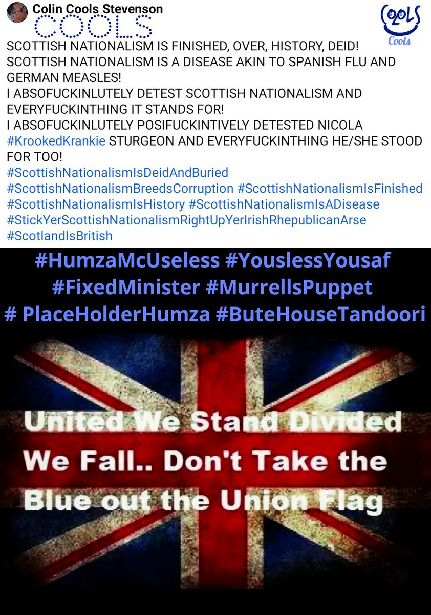 colincools1's tweet photo. #NeverNationalism #NeverEverNationalism #NeverSNP #NeverALBA #SCREWyouSNP #SCREWyouALBA #GIRFUYSNP #GIRFUYALBA #AbolishHolyrood #DissolveDevolution #ShutTheShortbreadSenate 🇬🇧🇬🇧 https://t.co/0jjtmzAyhC