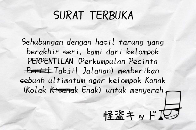 KAIT0KIDD's tweet image. Ultimatum  untuk  kelompok  Kisanak.