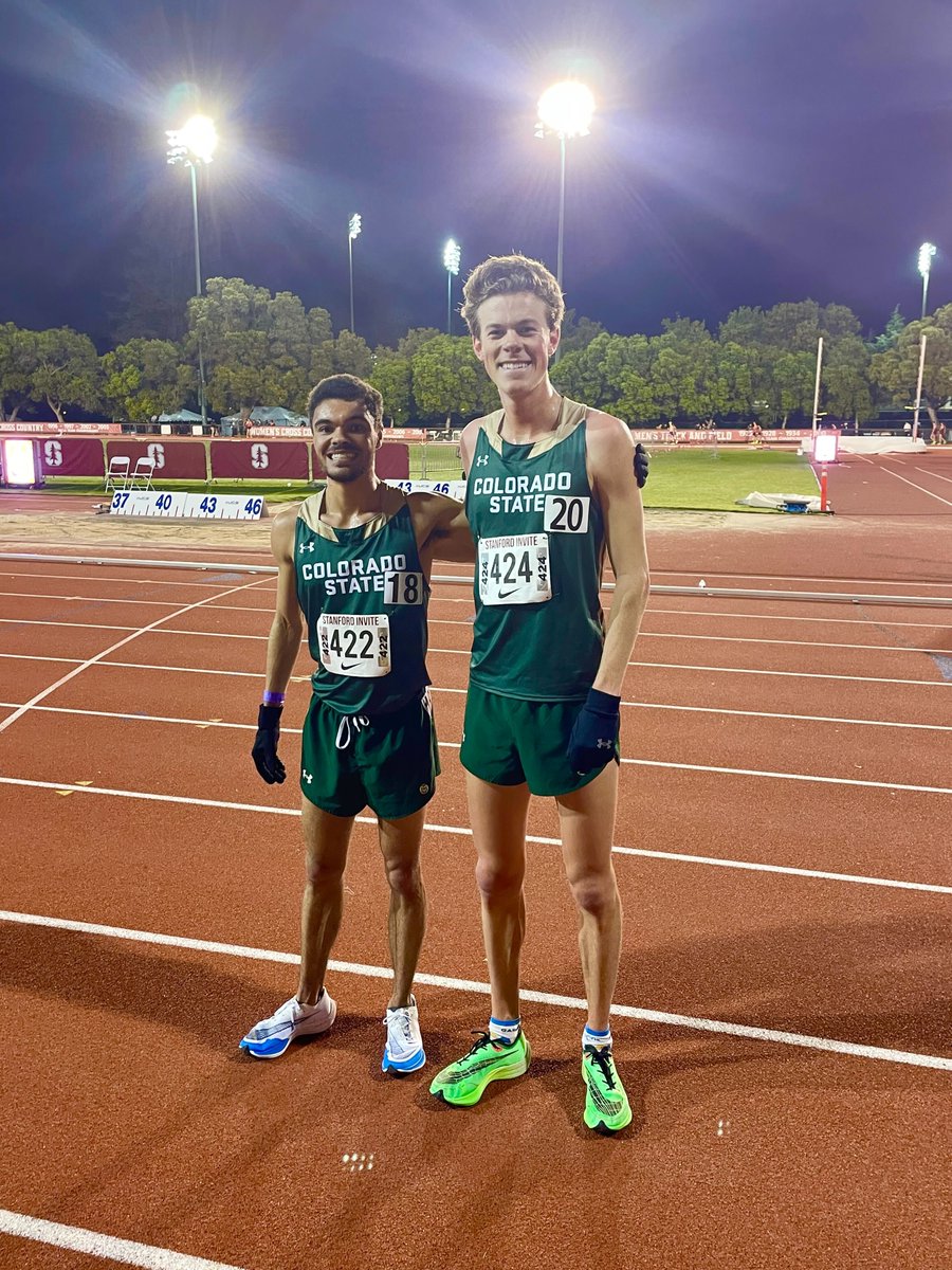 <a href="/CSUTrackFieldXC/">Colorado State T&F/XC</a> Mason Brown and Brock Dykema both moved up to the 3rd and 5th place times in school history in the men's 10K this weekend!

#Stalwart x #CSURams