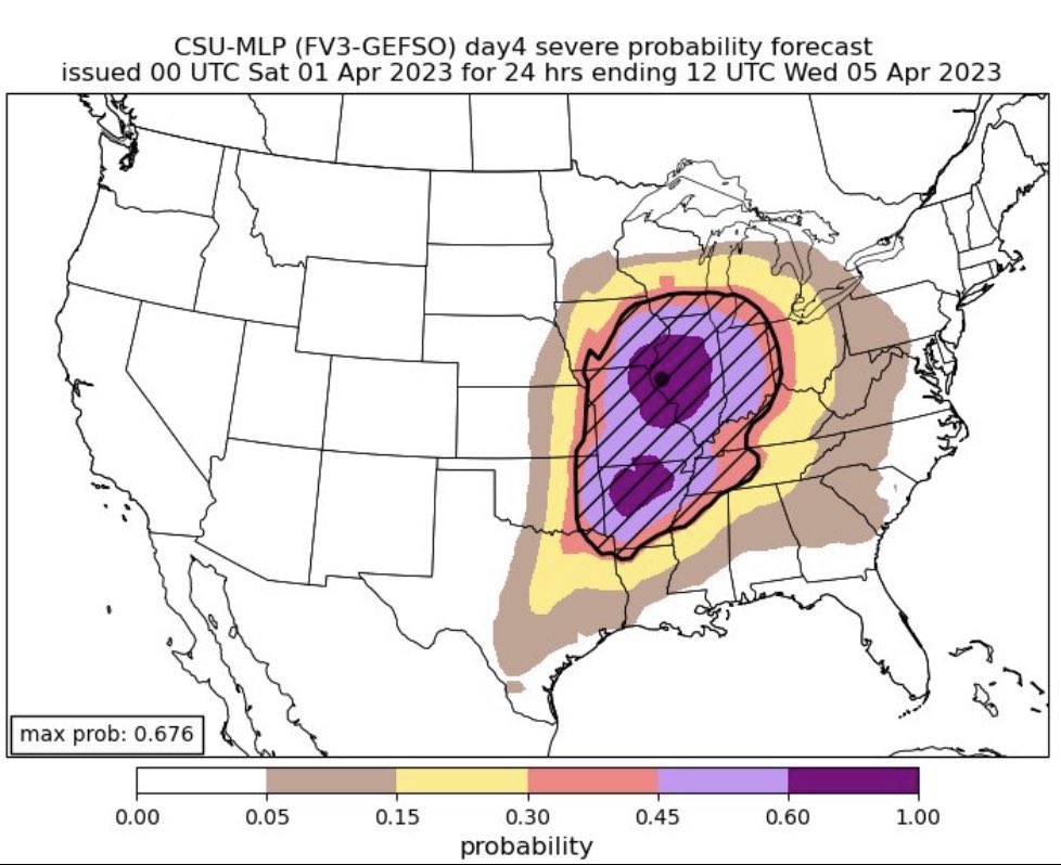 JolietWeather's tweet photo. Another potentially dangerous severe weather outbreak forecasted for Tuesday across Illinois. Storm Prediction Center has much of the state once again in a significant risk for severe storms and tornadoes (day 4 outlook). This ‘could’ be stronger than what we saw on Friday. #ilwx https://t.co/qp5VquFfT8