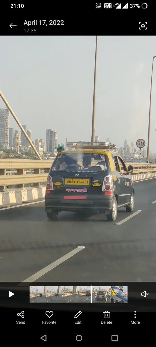 arjun_ps's tweet photo. @MTPHereToHelp I had captured this video on 17.04.2022 on the Bandra Worli Sea Link while going towards Worli but forgot to upload it during that time. On seeing the bike stunt video, got reminded of the incident and hence sharing. The vehicle number is visible in the screenshot below. https://t.co/aZZ9G7rrWI