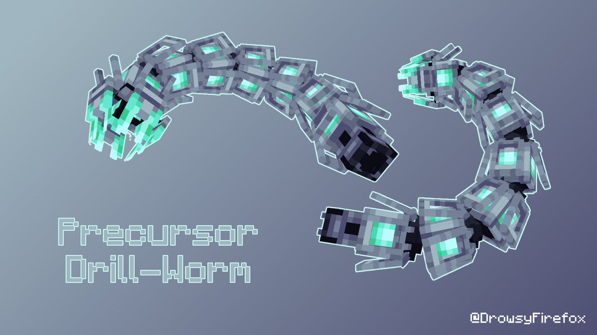 DrowsyFirefox's tweet photo. Mechanical Worm from another dimension.

#Minecraft #Blockbench #PixelArt https://t.co/OdNWPkJjXM