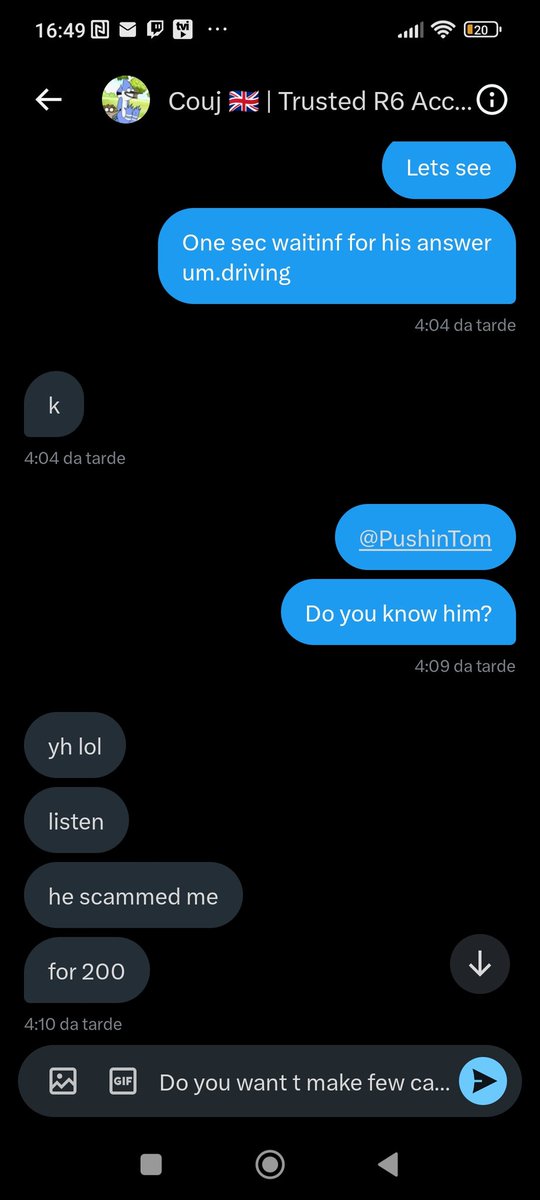 @PushinTom careful when selling / buying something from this cripple, big scammer time waster