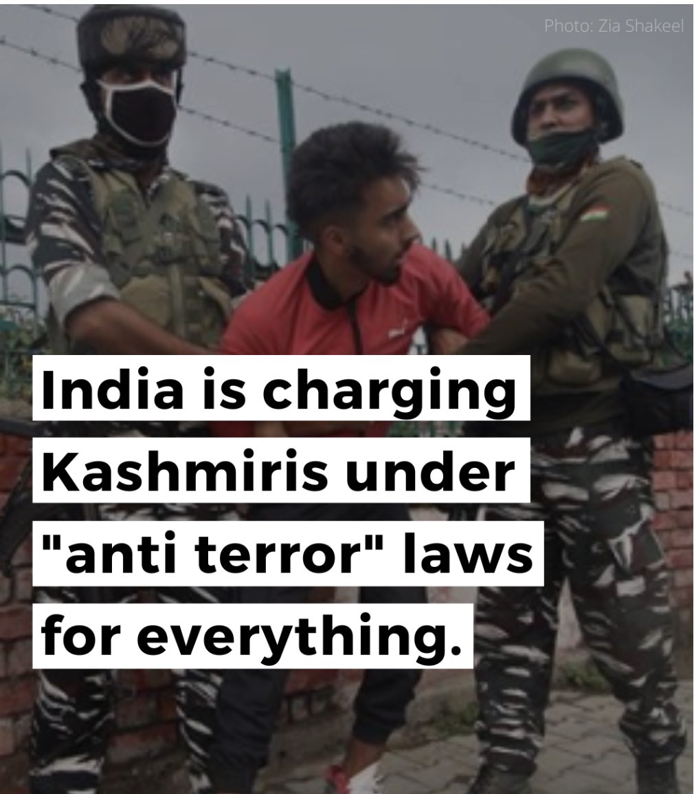 sultan1913's tweet photo. In Kashmir,#UAPA is being used to stifle all forms of dissent &amp; expression of the people against the ongoing occupation.India is expanding the definition of “terrorism” to include all forms of legitimate armed resistance but also non-violent expression. 
#UAPA_endangers_HRDs https://t.co/F8RkvaYTvV