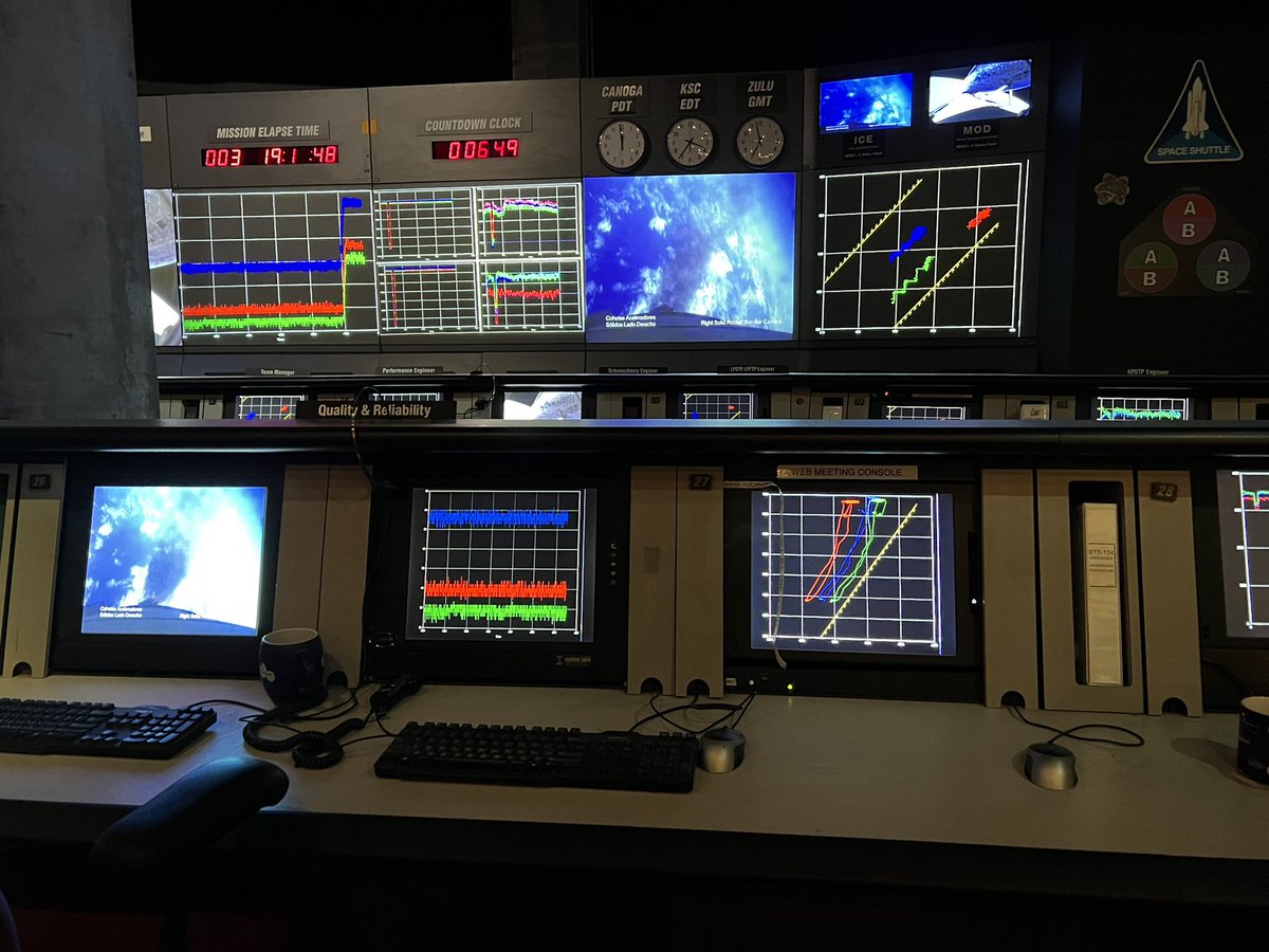 brenneisenmusic's tweet photo. Studio remodeling is *almost* complete! After using a single monitor I reverted back to a more ample setup. 

Many thanks to NASA for the room design. 

#composer #seemystudio #aprilfools https://t.co/IaQXCJ7i9G