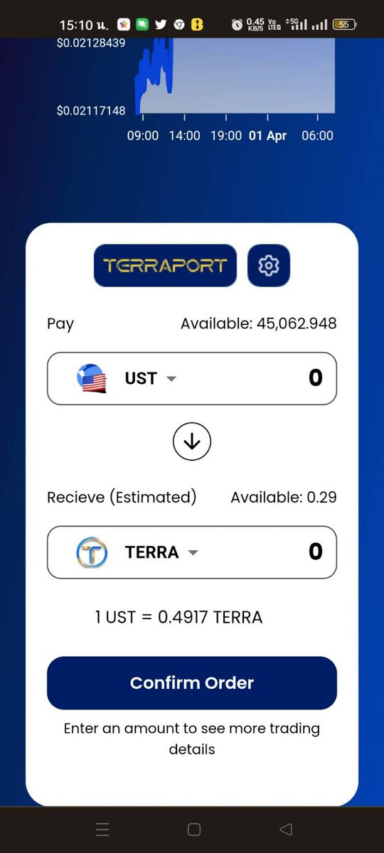 SChinnapas's tweet photo. @cryptomaneitaly @GarudaNodes @_Terraport_ @RexYellerBelly @TerracVita Investor friend transfer amount 50000 ustc for LP framing program

By operating through mobile, after confirming, as in the picture, the problem was found that 50000 USTC was missing. https://t.co/Ac1zP0hGoH