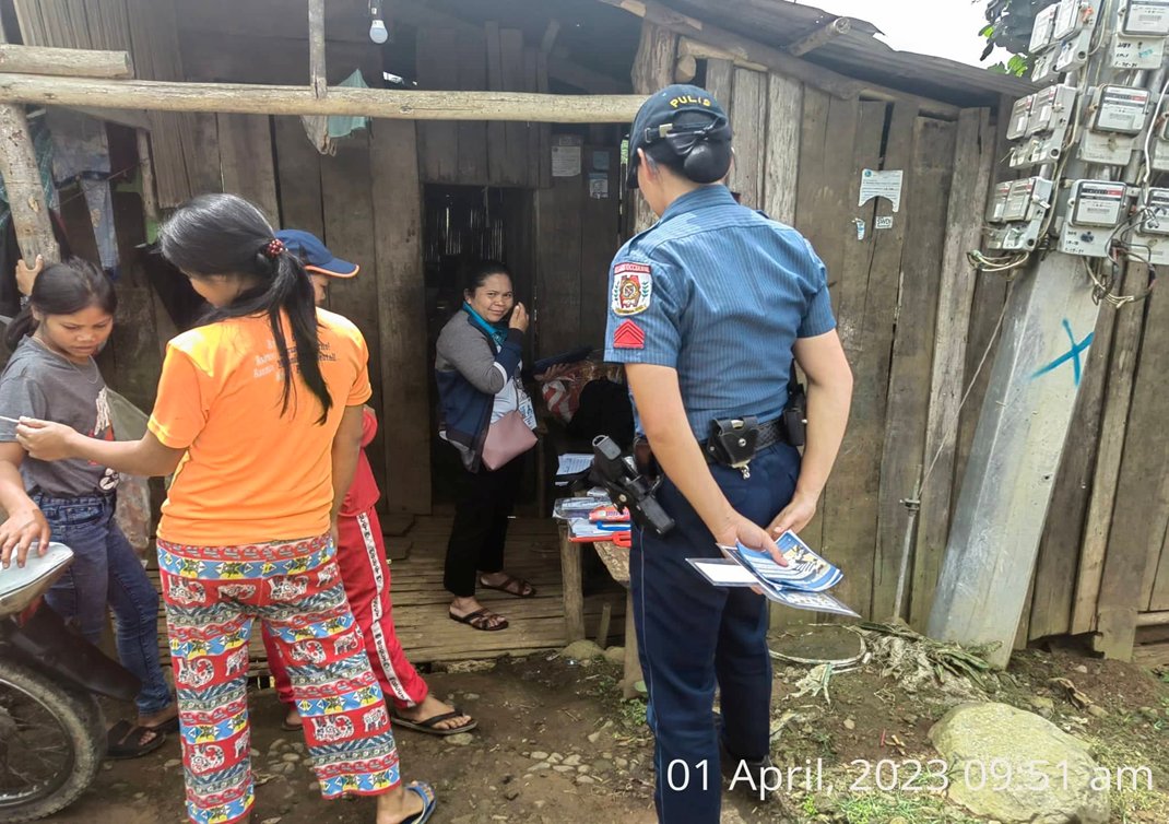 donvic_mps's tweet photo. On April 01, 2023 at 10:54  AM PSSg Dennis Marie  T Escalante, SMT Action PNCO PNCO of Don Victoriano MPS under the supervision PMAJ DENNIS PANTANOSAS ARANGGO, OIC conducted dialogue on Anti-Terrorism to the four  female  IPs at  Hillside Brgy  Lalud https://t.co/0KwTA2qRFx