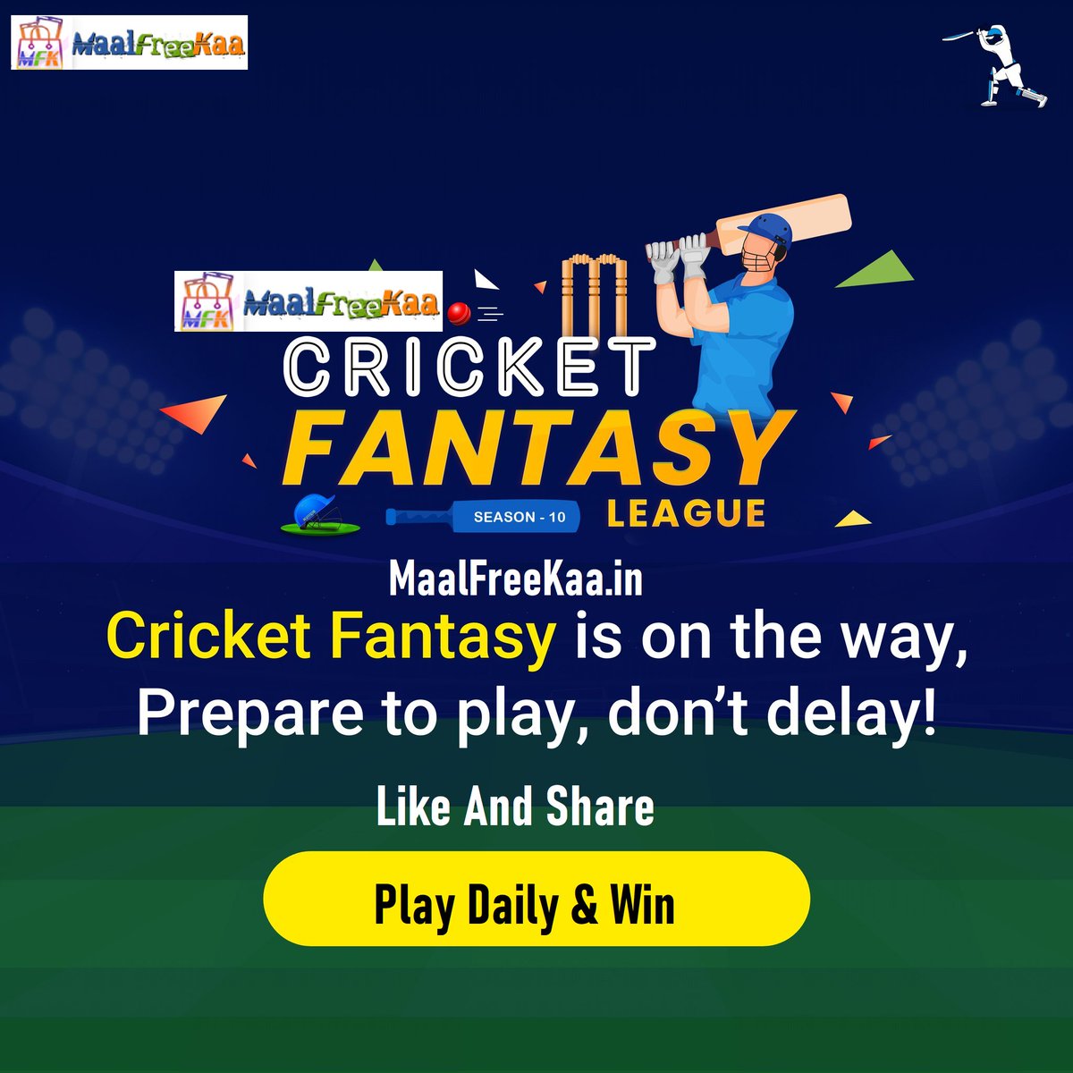 MaalFreeKaa's tweet photo. Play Predication IPL Cricket Fantasy Contest Game Free & Win Prizes.
#PlayOnMaalFreeKaa & #Win #MaalFreeKaa #Prize
https://t.co/wUVXUPdrk7
#IPLContest #CricketContest #T20Contest #IPL #PredictAndWin #Contest #ContestAlert #GuessIPLWinner #Predication #IPL2023 https://t.co/DSqkhwehwW